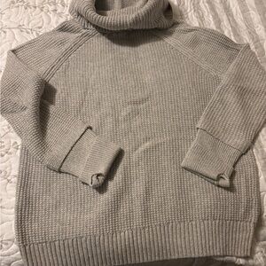 Market & Spruce Heather Gray Cowl Neck Sweater